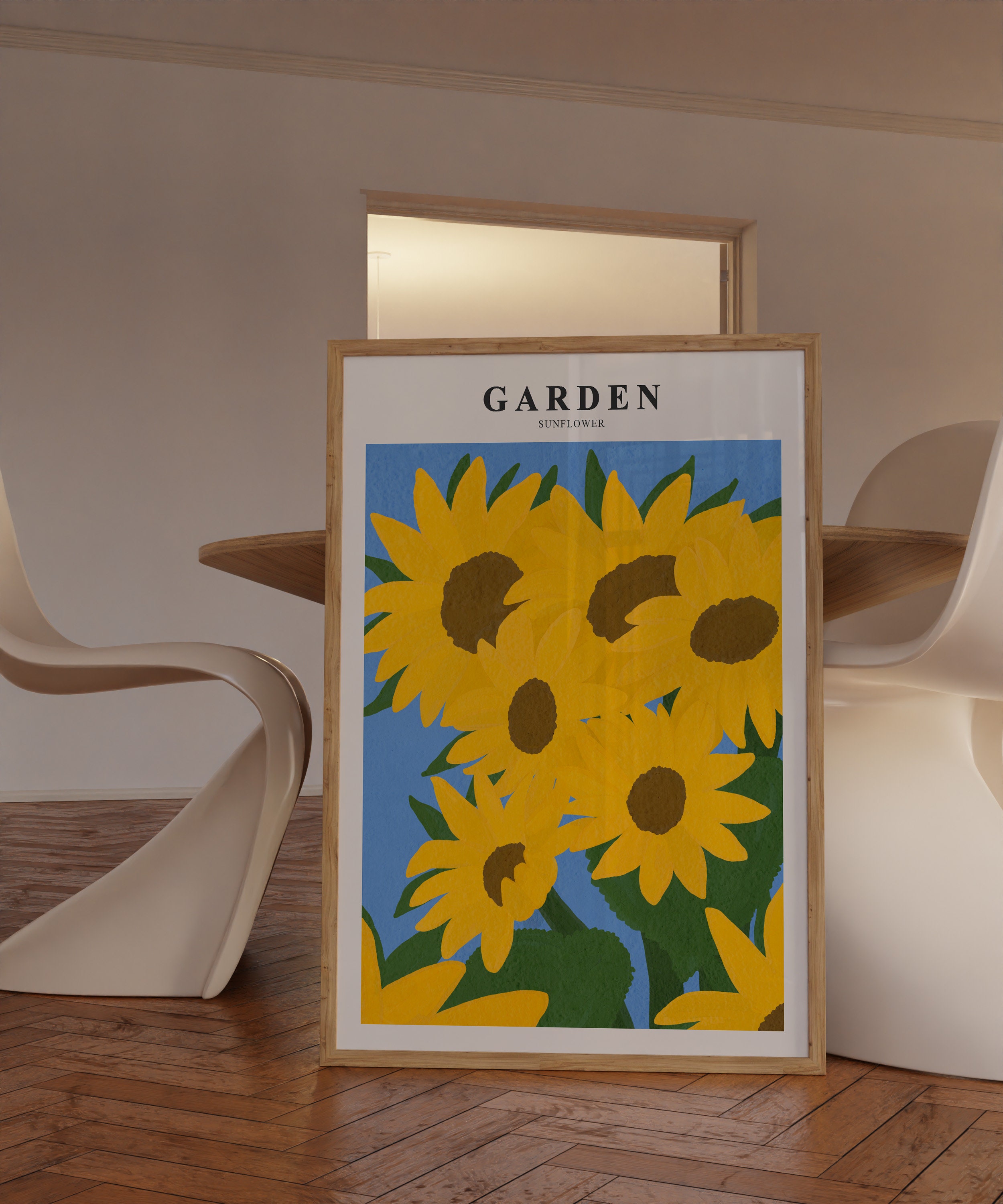 Large Sunflower Flower Printable Wall Art Vintage Floral Wall Etsy