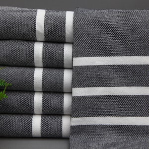Black Hand Towel-Throw Hand Towel-Tea Towel-Turkish Hand Towel-18&quot;x40&quot;-Small Towel-Dish Towel-Gift Hand Towel-Service Towel-(TYFN,UCZG,PSKR)