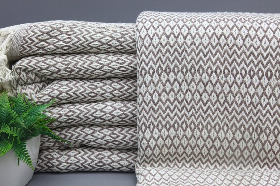 Turkish Blanket throw Blanket bed Cover home Decor cozy Blanket 75