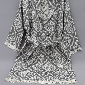 Personalisiertes Geschenk für Männer, schwarze Robe, handgemachte Robe, Handtuch Robe, türkisches Handtuch, Kimono, Morgenkleid, Bademantel, Geschenkidee, einzigartiges Geschenk