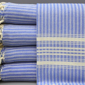 Peshtemal Handtuch-Türkisches Handtuch-Badetuch-Überwurf-Handtuch-Strandtuch-40&#39;&#39;x70&#39;&#39;-Großhandtuch-Saunahandtuch-Blaues Handtuch-Gestreiftes Handtuch(DBLL,NMB)