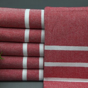 Turkish Hand Towel-Red Hand Towel-Wholesale Hand Towel-18&quot;x40&quot;-Tea Towel-Cotton Hand Towel-Dish Towel-Kitchen Towel-(TYFN,UCZG,PSKR)