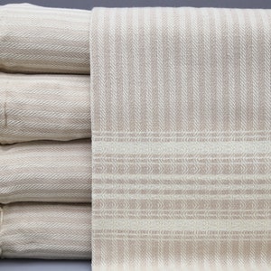 Turkish Peshtemal-Turkish Towel-Turkish Bath Towel-Beach Towel-40&#39;&#39;x70&#39;&#39;-Handmade Towel-Shower Towel-Massage Towel-Beige Towel(DBLL,NMB)
