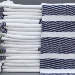 Dark Blue Towel-Gift For Her-Gift For Father-Wholesale Throww Towel-Turkish Towel-40&#39;&#39;x70&#39;&#39;-Cotton Peshtemal-Navy Peshtemal-(DBLL,BLKSRT)