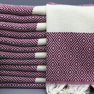 Turkish Hand Towel-Tea Towel-Burgundy Hand Towel-Wholesale Hand Towel-20&quot;x36&quot;-Service Towel-Small Towel-Napkin-Kitchen Towel-(GZD,LMS,PSKR)