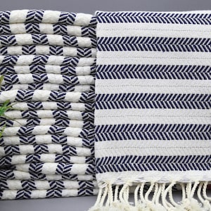 Turkish Towel-Wedding Towel-Throw Towel-Bridemaid Towel-Navy Blue Striped Towel-40&quot;x70&quot;-Wholesale Towel-Beach Towel-Hammam Towel-(TYFN,CVS)