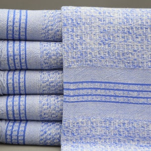 Turkish Towel-Hammam Towel-Linen Towel-Peshtemals-Throw Towel-36&#39;&#39;x70&#39;&#39;-Designer Towel-Boho Design-Bathroom Design-Blue Towel-(DBLL,KTDLCZ)