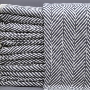 Personalized Blanket-Turkish Blanket-Cotton Blanket-Herringbone Blanket-70&#39;&#39;x95&#39;&#39;Blanket In Bulk-Throw Blankets-Gray Blanket-(DBLL,BLKS,PK)