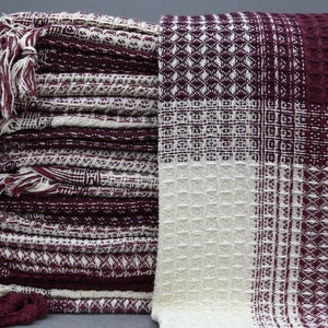Turkish Throw-Turkish Blanket-Plaid Blanket-Personalized Gift-79&#39;&#39;x91&#39;&#39;-Wholesale Blanket-Maroon Blanket-Home Decor-Sofa Decor(MRT,HTC,PK)