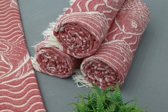 Red decorative towels sale