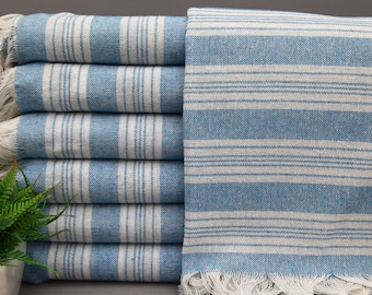Bathroom Towel-Beach Towel-Decor Towels-Handmade Towel-Spa Towel-40"x70"-Medium Blue Towel-Gift Towel-Wedding Towel-Hammam Towel Bulk