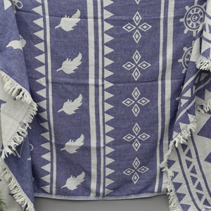 Türkisches Handtuch-Sax Blau Handtuch-Strandtuch-Doppelseitiges Handtuch-38 &#39;&#39;x70 &#39;&#39;-Baumwolltuch-Azteken Handtuch-Badetuch-Großhandelstuch- (YMZ,PSL)