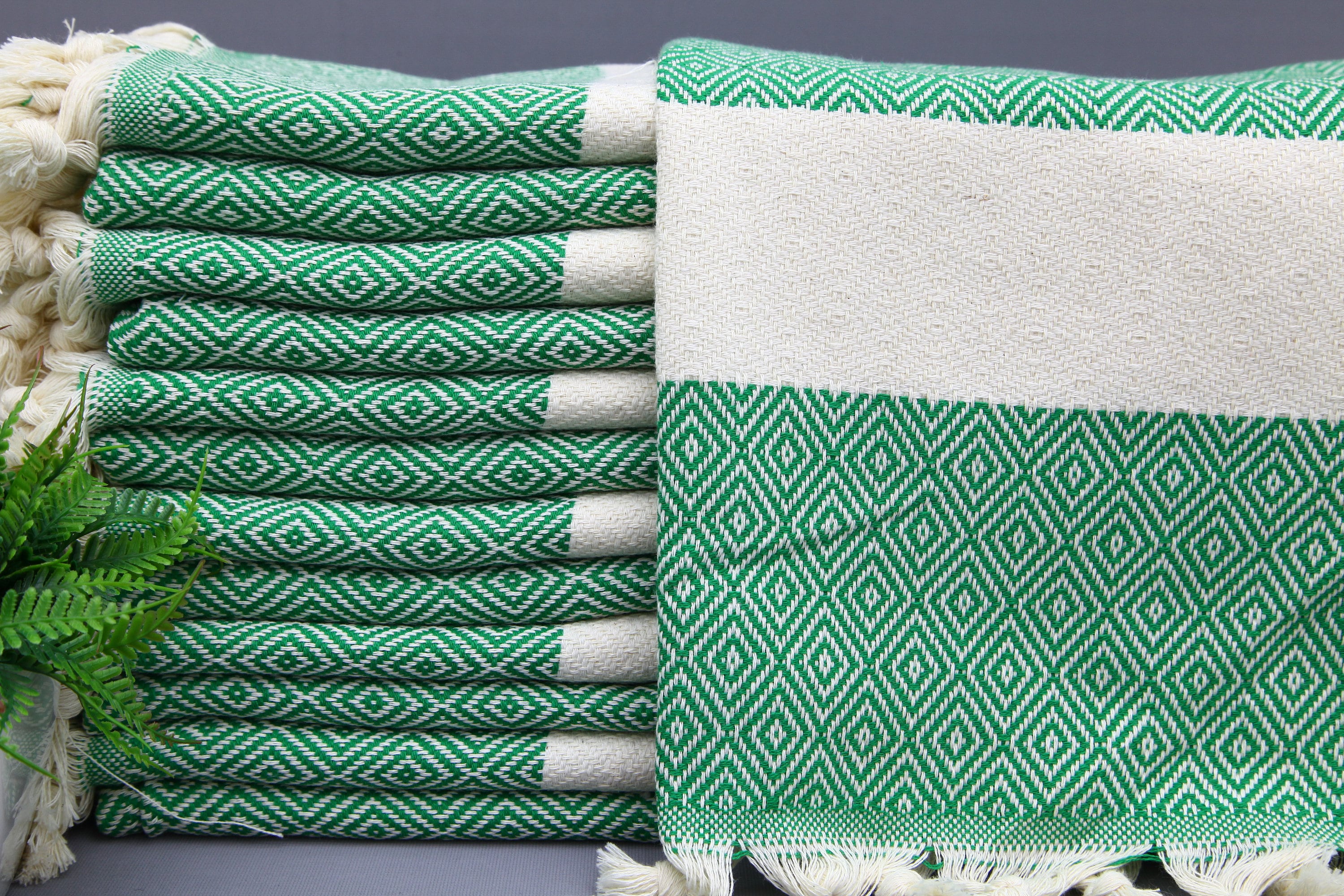 Turkish Hand TowelTea TowelDish TowelBulk Towel20"x36"Dark Green