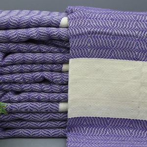 Turkish Blanket-Cotton Bedspread-79&#39;&#39;x97&#39;&#39;-Purple Blanket-Turkish Bed Cover-Bachelorette Gift-Blankets in Bulk-Design Blanket(TYFN,KM,PK)