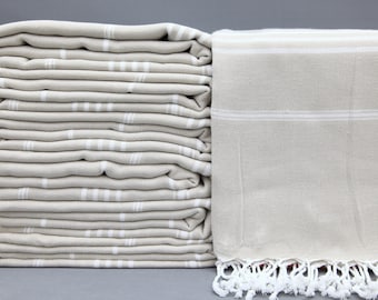 Turkish Towel-Beige Towel-Throw Towel-Beach Towel-Bridemaid Towel-40"x70"-Wholesale Towel-Gift Towel-Bath Towel-Sauna Towel-(TYFN,SLTN)