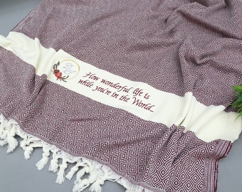 Personalized Turkish Towel, turkish beach towel, Bachelorette Party Favors, Personalized gifts, Wedding Gifts Towel, Wedding Gift, Fouta