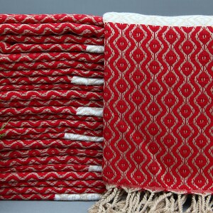 Turkish Towel-Beach Towel-Red Towel-Bridemaid Towel-Bath Towel-40&quot;x69&quot;-Wedding Towel-Hammam Towel-Cotton Towel-Bath Towel-(TYFN,GZYS)