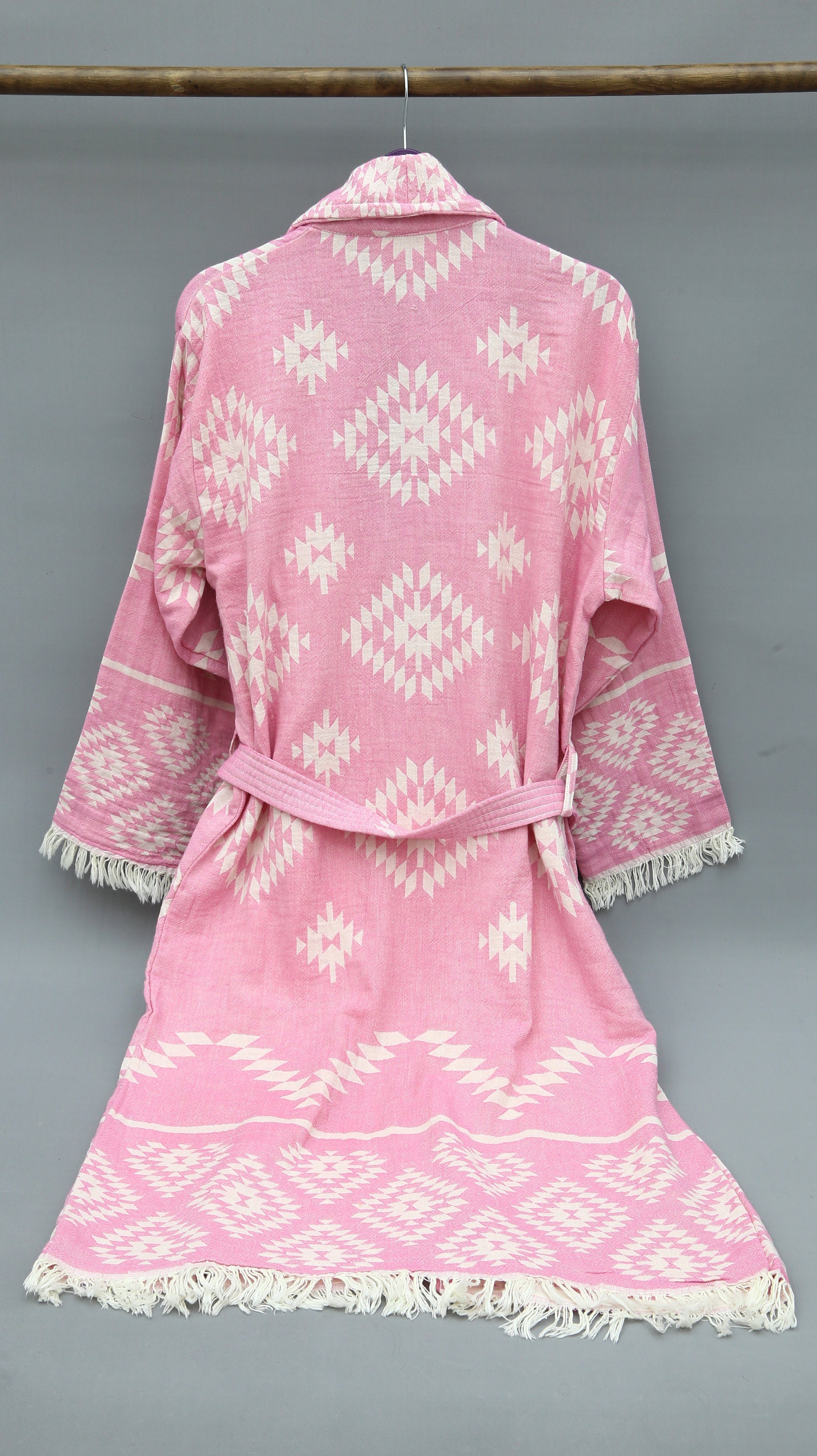 Ethnic Robe, Aztec Design Robe, Beach Kimono, Soft Bathrobe, Girls Trip ...