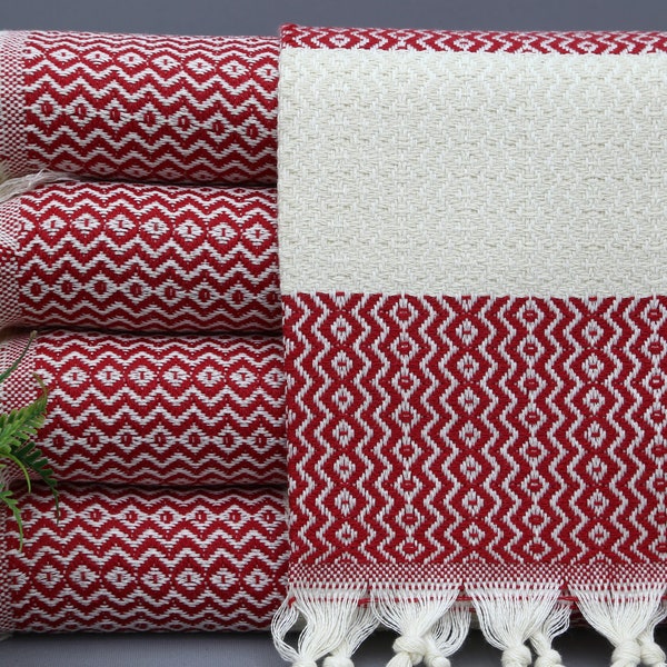 Turkse handdoek-rode handdoek-theedoek-cadeauhanddoek-18''x 40''-keukenhanddoek-afwashanddoek-handdoek-servetdoek-(TKR,KDGZ,PSKR)