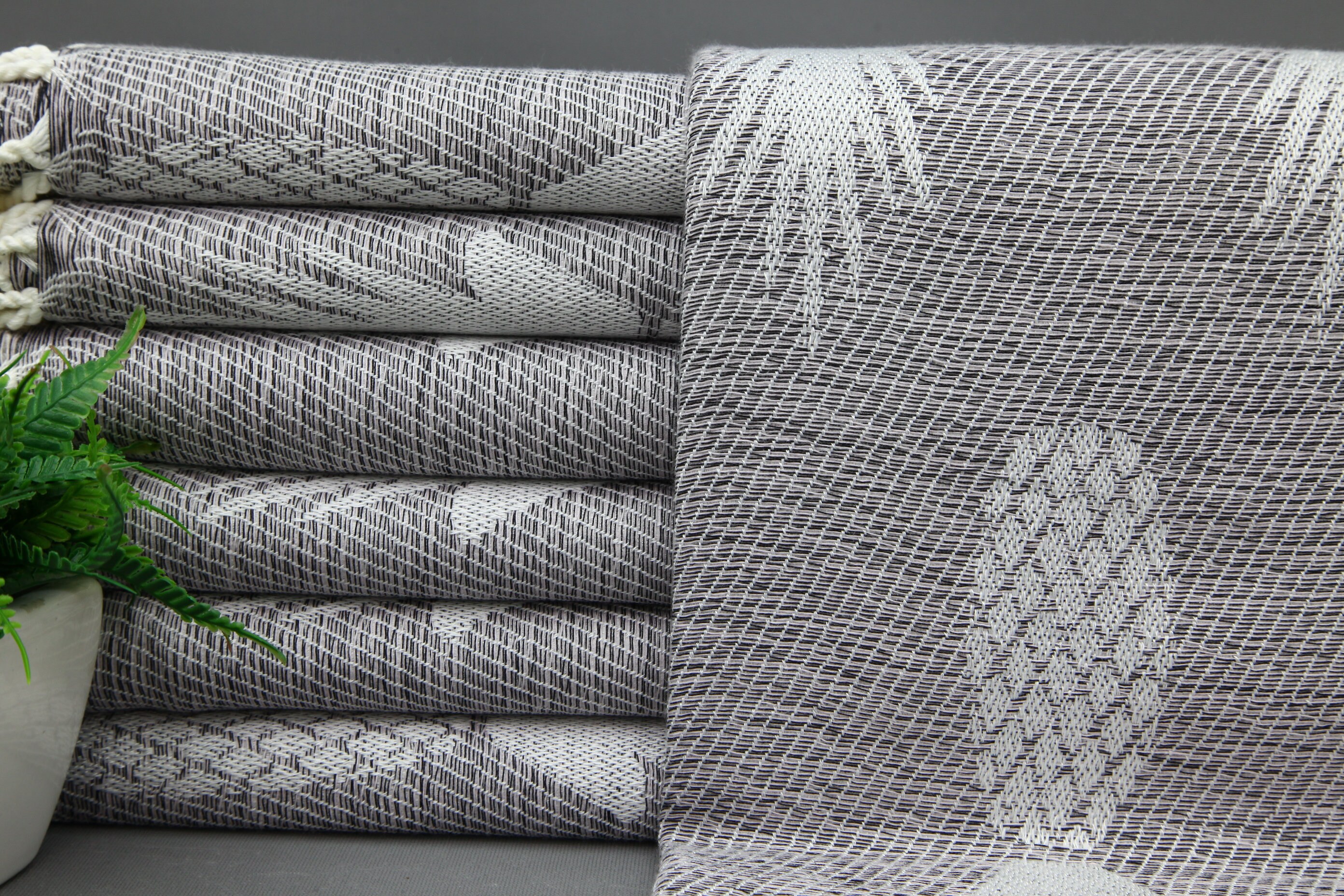 Turkish Peshtemal-Turkish Towel-Beach Throw-Bath Towel-40''x70''-Pool Towel-Bride Gift Towel-Handmade Towel-Gray Towel-Home Decor(MRT,NNS)