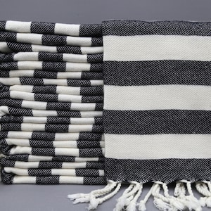 Zebra Towel-Turkish Towel-34''x70''-Black And White Towel-Hammam Towel-Turkish Weaving Art-Personalized Gifts-Beach Towel-(DBLL,KLNZBR)