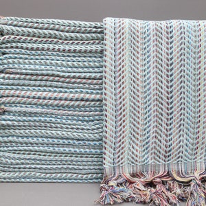 Turkish Blanket-Mint Home Decor Blanket-''79x86''Rainbow Throw Blankets-Double Blanket Patterns-Washable Cotton Bedding-(MRT,RNKL,PK)