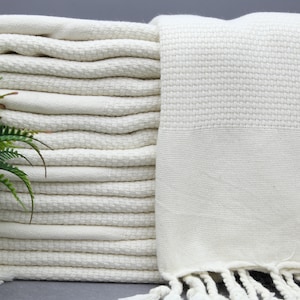 Turkish Towel-Cream Towel-Cotton Towel-Bridemaid Towel-Wholesale Towel-36"x67"-Gift Towel-Handmade Towel-Wedding Towel-(DBLL,CFTYZ)