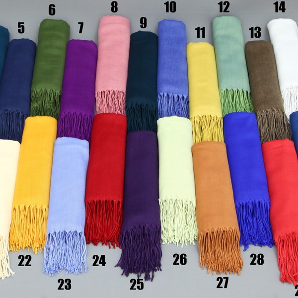 Mariage Pashmina-Bulk Pashmina-Nuptiale Douche Écharpe-Pashmina Avec Bande Personnalisée-26"x67"-Châle Comme Cadeau De Demoiselle D'honneur Faveur-Personnalisé