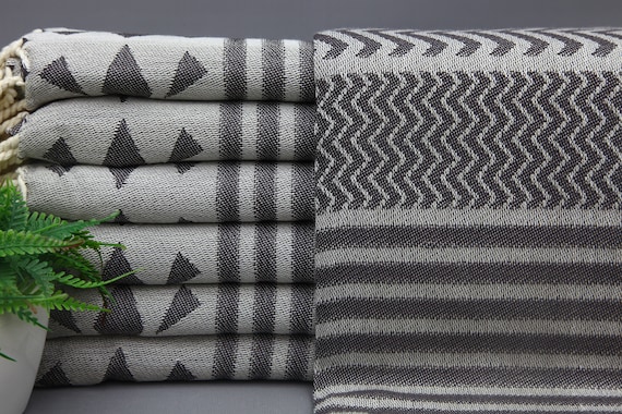 Aztec towels black and white hotsell