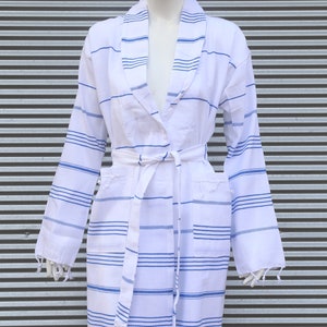 Bio-Baumwoll-Robe, Brautmantel, türkisches Peshtemal, Bademäntel, Strandmantel, Bachelorette-Geschenk, Bademantel für Männer, weiche Roben, Kimono