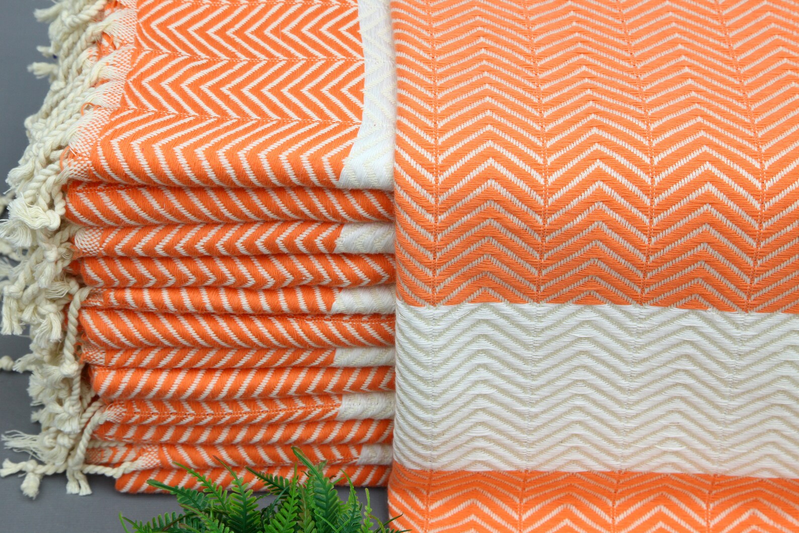 Throw Towelorange Towelbeach Towelchevron Towelgift Etsy