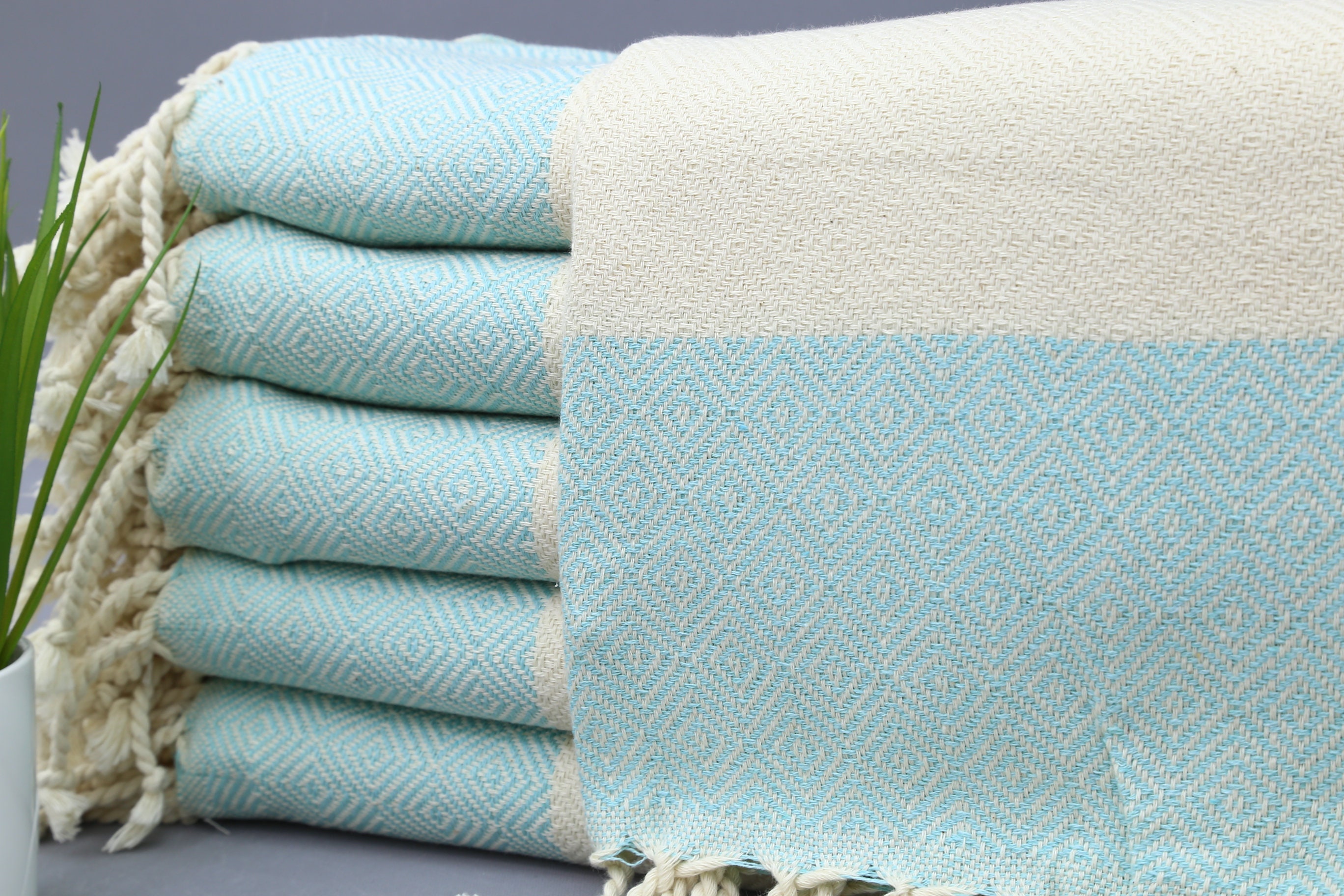 Turkish Hand TowelTea TowelDish TowelTurquoise Hand Etsy