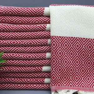 Turkish Hand Towel-Tea Towel-Red Hand Towel-Dish Towel-Bulk Hand Towel-20&quot;x36&quot;-Small Towel-Service Towel-Napkin-Kitchen Towel-(GZD,LMS,PSKR)