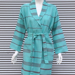 Benutzerdefinierte Bestellung Bademäntel, Smaragd Bademantel, türkischer Baumwollrobe, Hochzeitsrobe, Morgenkleid, Robe für Frauen, Strandrobe, Bachelorette Geschenk