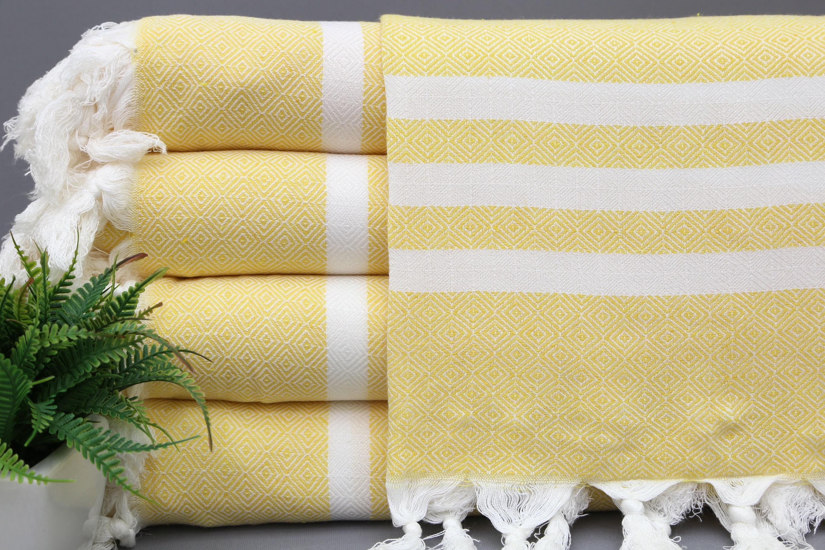 Yellow TowelCotton TowelWholesale TowelThrow TowelTurkish Etsy