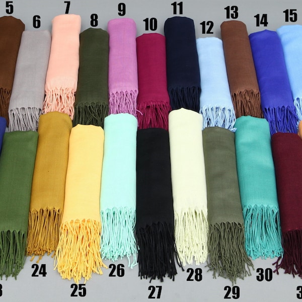 Brautjungfer Geschenk Schal-Brautparty-Schal-Schal als Gefallen-26 "x 67"-Pashmina mit personalisiertem Band-Hochzeitsgeschenk Pashmina-Masse-Schal