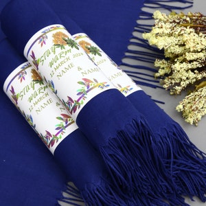Handmade Pashmina-Decor Pashmina-Gift Pashmina-Wedding Pashmina-26&quot;x67&quot;-Wedding Scarf-Personalized Bridesmaid Gift-Navy Blue Shawls-Scarfs