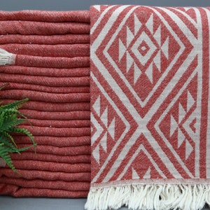 Red Towel-Wholesale Towel-Beach Towel-Double Sided Towel-Turkish Towel-36&#39;&#39;x70&#39;&#39;-Aztec Towel-Bridemaid Towel-Bath Towel-Spa Towel-(YMZ,ANDL)