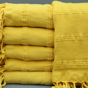 Turkish Hand Towel-Handwoven Towel-Hand Towels For Bathroom-Handmade Gift-&#39;&#39;22x40&#39;&#39;-Summer Color Towel-Yellow Throw Towel-(UMT,ZS,PSKR)