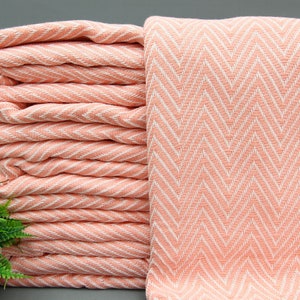 Turkish Blanket-Coral Blanket-Throw Bed Cover-Sofa Cover Blanket-Gift Bedspread-79&#39;&#39;x91&#39;&#39;-Cozy Bed Cover-Wholesale Bed Cover-(TYFN,DML,PK)