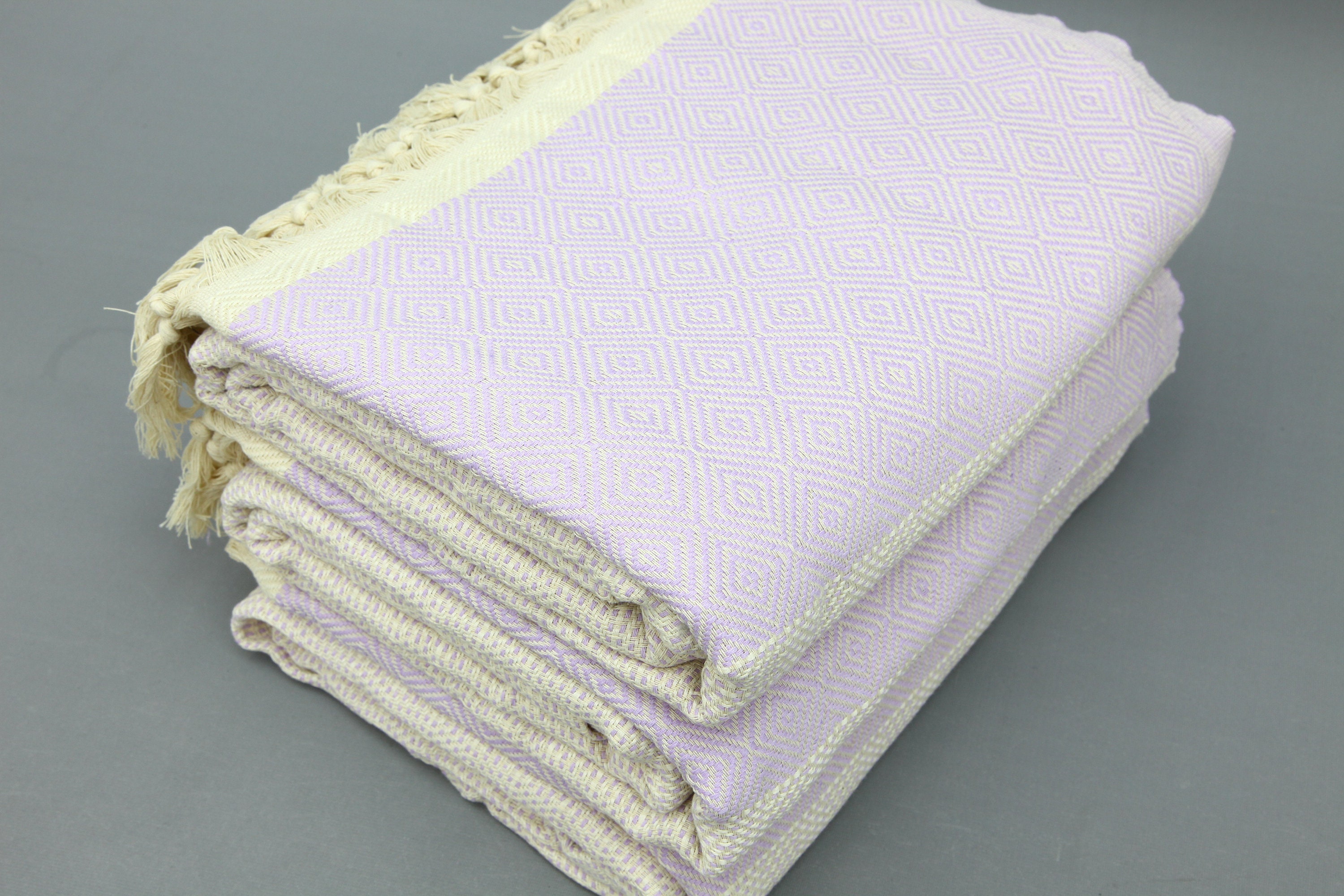 Turkish Blankethandmade Bedspreadlilac Blanketcotton Etsy UK