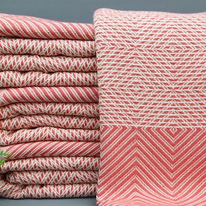 Wholesale Bedspread-Coral Orange Blanket-Decor Blanket-Turkish Blanket-75&#39;&#39;x83&#39;&#39;-Cozy Bed Cover-Sofa Cover Blanket-Gift Blanket-(MRT,DRM,PK)