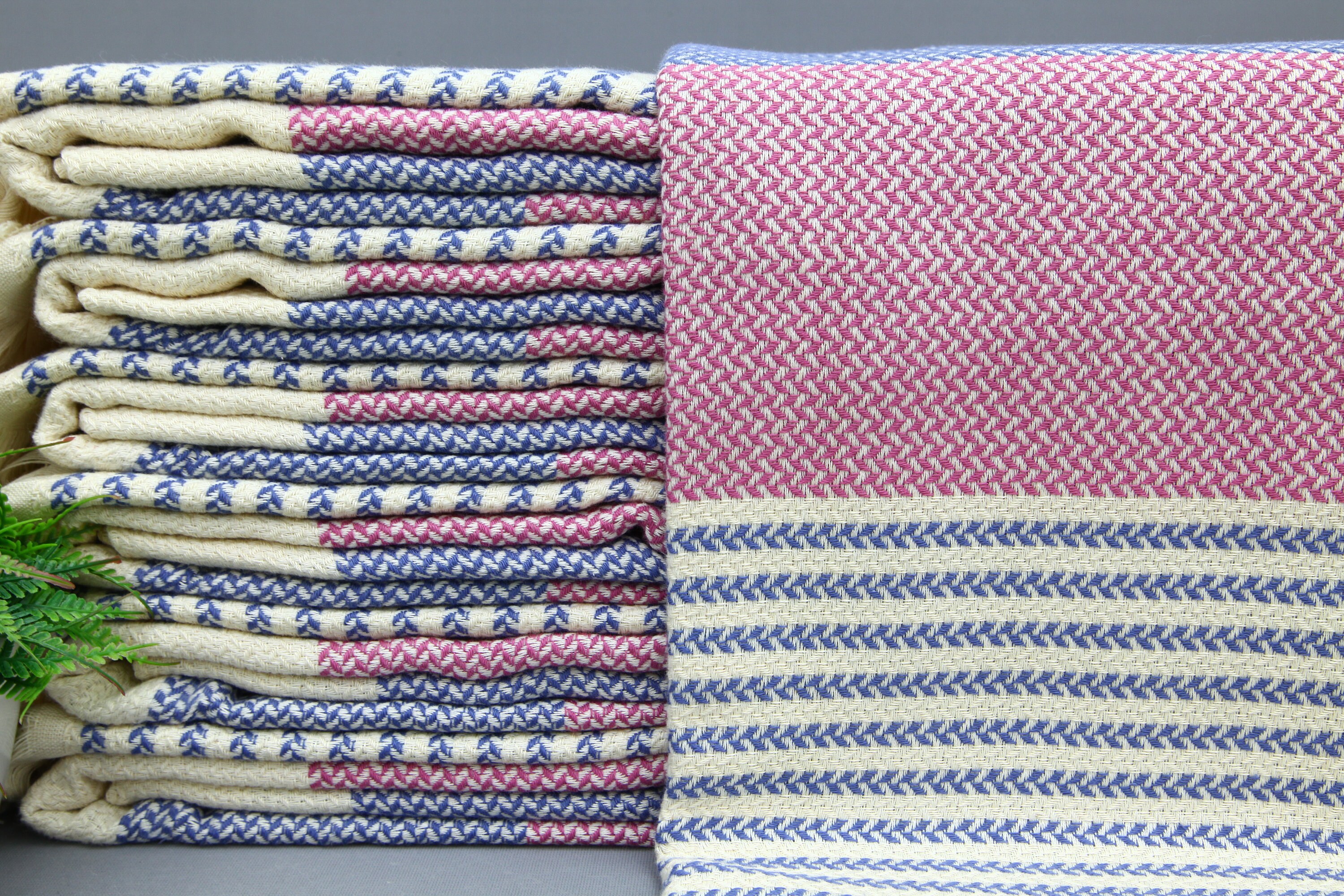 Turkish Towel-Throw Towel-Beach Towel-Blue And Pink Towel-Wholesale Towel-40"x67"-Gift Towel-Shower Towel-Sauna Towel-Pool Towel-(ARF,AHSR)