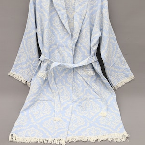Royal Blauer Bademantel, Geburtstagsgeschenk, Einweihungsgeschenk, Strand Kimono, Mädchen Reise Geschenk, Baumwolle Robe, Bademode, Benutzerdefinierte Strand Robe, Fouta