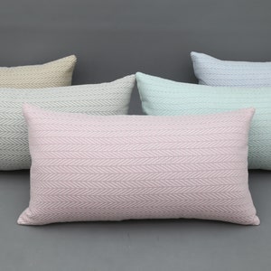 Turkish Towel Pillow-Throw Pillow-Lumbar Pillow Cover-Turkish Pillow Cover-&#39;&#39;12x24&quot;-Chevron Pillow-Bed Pillow-Long Pillow-Home Decor