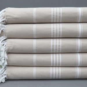 Turkish Towel-Beige Bath Towel-Beige Throw Beach Towel-Wholesale Throw Towel-Turkish Throws-40&#39;&#39;x70&#39;&#39;-Bath Decor Towel-(DBLL,SLTN)