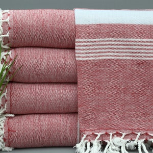 Turkish Towel-Throw Towel-Beach Towel-Bulk Towel-Red And Baby Blue Towel-40&quot;x70&quot;-Wedding Towel-Hammam Towel-Turkish Peshtemal-(TYFN,SFT)