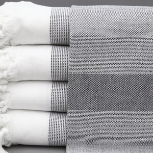 Personalized Towel-Turkish Towel-Camp Towel-Hotel Towel-Wholesale Peshtemal-40&#39;&#39;x70&#39;&#39;-Bridemaid Favor-Gift For Guest-Black Towel-(DBLL,GKS)
