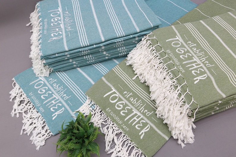 Personalized BEACH Towel, Personalized Gifts, Bachelorette Party Favors, Custom Wedding Gift Towel, Custom Logo Towel, Wholesale Towel, Personalized Turkish Beach Towel, Bridesmaid Gifts, MONOGRAMMED Turkish Towel, Personalized Event Favors