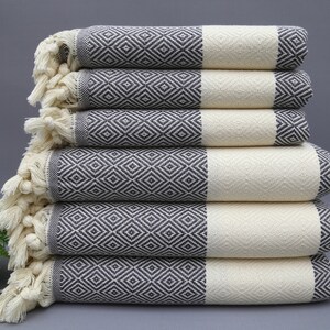 Dark Grey Towel,Turkish Towel,Turkish Beach Towel,40&#39;&#39;x70&#39;&#39;,Tea Towel,Turkish HandTowel,18&#39;&#39;x36&#39;&#39;,Beach Towels, Bath Towels,(GZD,MLS,ST)
